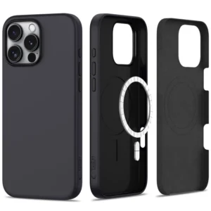 Tech-Protect Silicone MagSafe iPhone 16 Pro Case - Blackeng