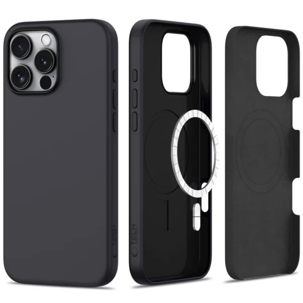 Tech-Protect Silicone MagSafe Case for iPhone 16 Pro Max - Blackeng