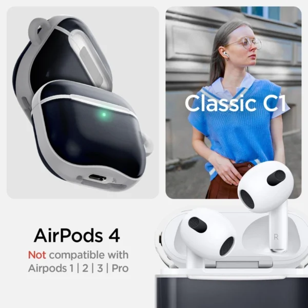 Spigen Classic C1 Case for AirPods 4 - Graphiteeng