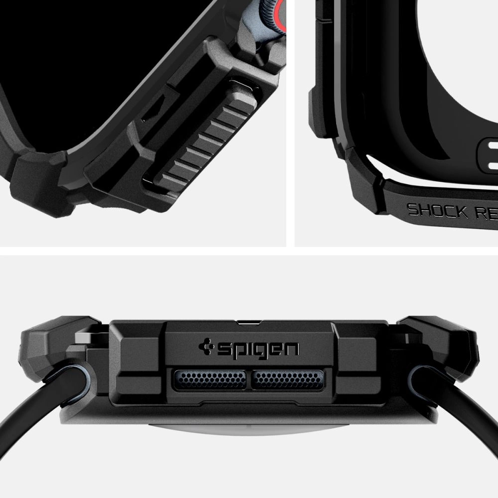 Spigen Rugged Armor Case for Apple Watch 10 46mm - Blackeng