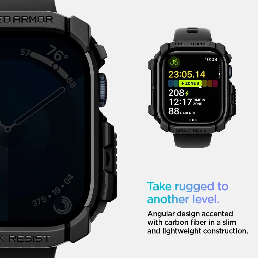 Spigen Rugged Armor Case for Apple Watch 10 46mm - Blackeng