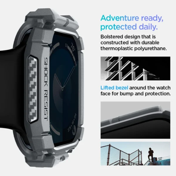 Spigen Rugged Armor Case for Apple Watch 10 46mm - Grayeng