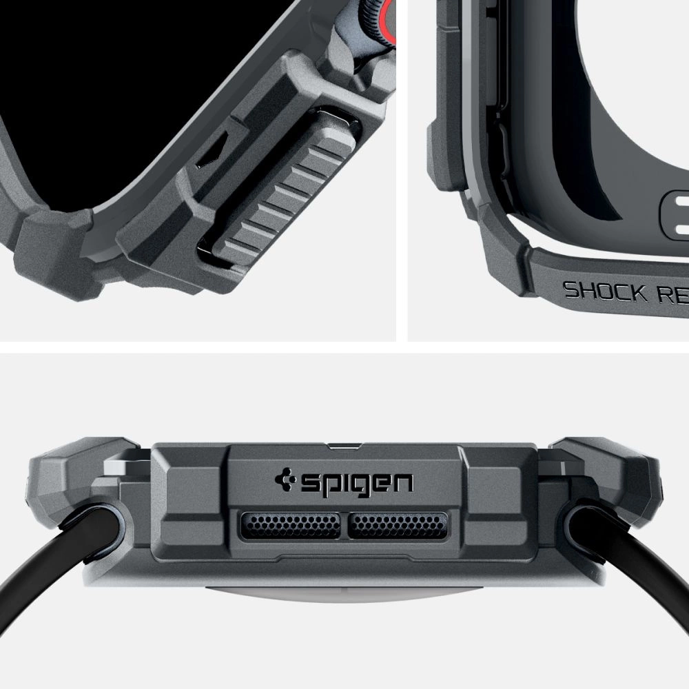 Spigen Rugged Armor Case for Apple Watch 10 46mm - Grayeng