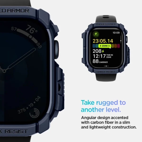 Spigen Rugged Armor Case for Apple Watch 10 46mm - Navy Blueeng