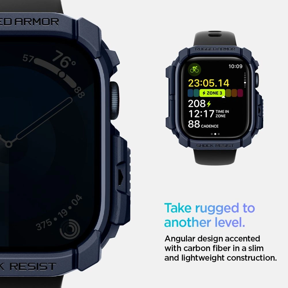 Spigen Rugged Armor Case for Apple Watch 10 46mm - Navy Blueeng