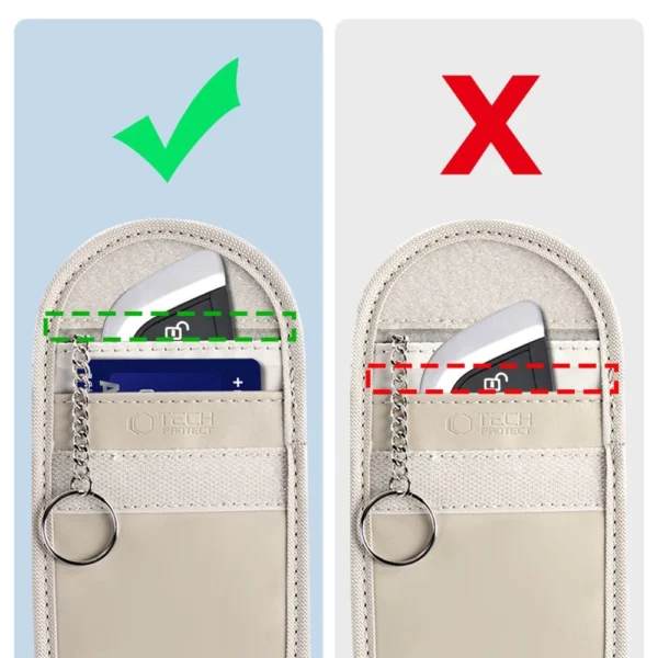 Tech-Protect KLR100 RFID Blocking Car Key Case - Beigeeng