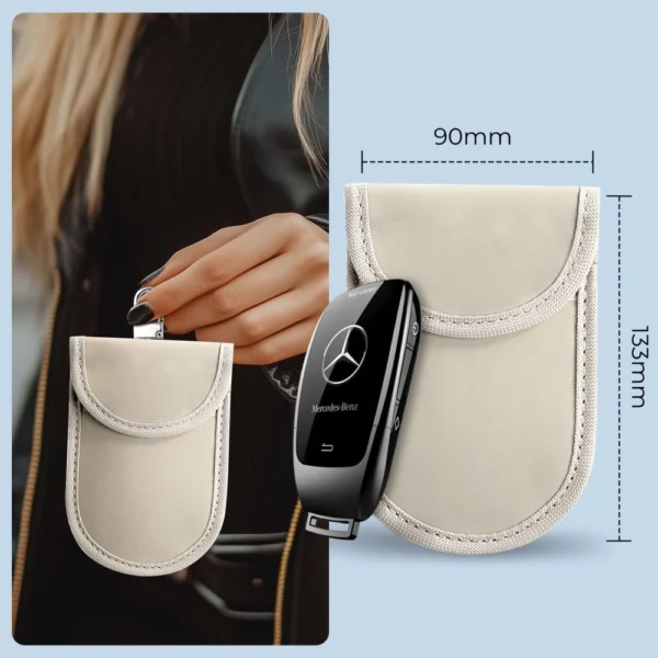 Tech-Protect KLR100 RFID Blocking Car Key Case - Beigeeng