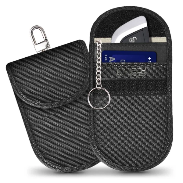 Tech-Protect KLR100 RFID Blocking Car Key Case - Black - Carboneng