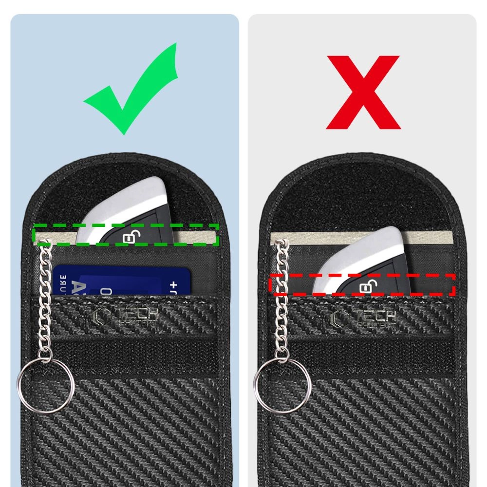 Tech-Protect KLR100 RFID Blocking Car Key Case - Black - Carboneng