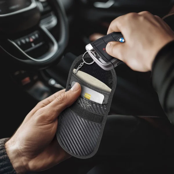 Tech-Protect KLR100 RFID Blocking Car Key Case - Black - Carboneng