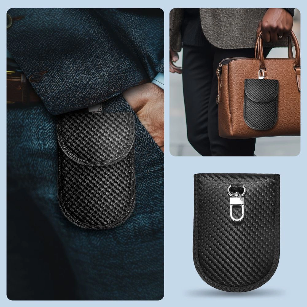 Tech-Protect KLR100 RFID Blocking Car Key Case - Black - Carboneng