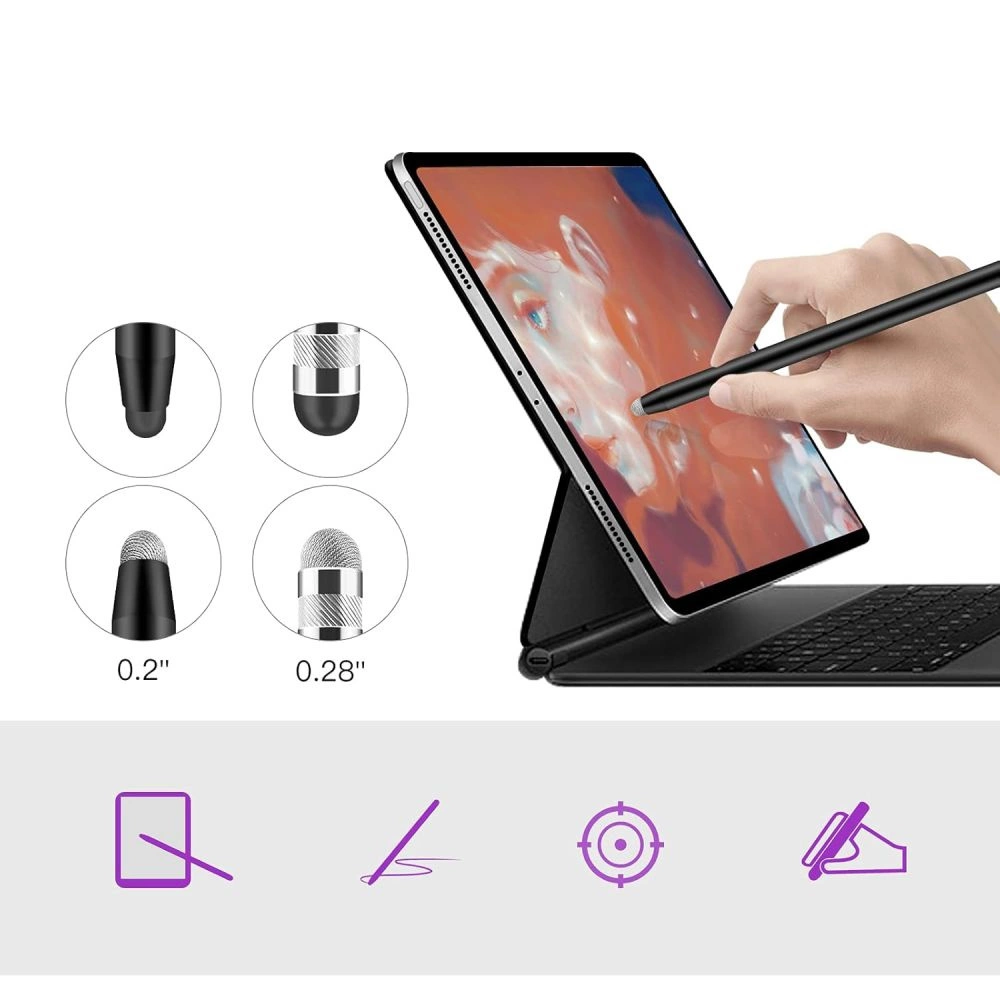 Tech-Protect USP100 4-TIP Touch Stylus Passive Pen - Blackeng
