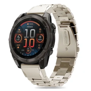 Tech-Protect Stainless Bracelet for Garmin Fenix 5X / 5X PLUS / 6X / 6X PRO / 7X / 8 (51 MM) - Titaniumeng