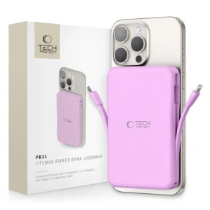 Tech-Protect PB31 MagSafe 10000mAH Power Bank - Purpleeng