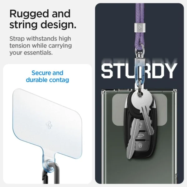 Spigen Universal Set Lanyard and Pendant - Purpleeng