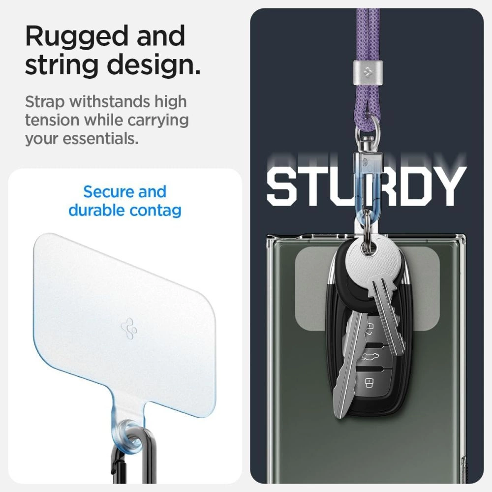 Spigen Universal Set Lanyard and Pendant - Purpleeng