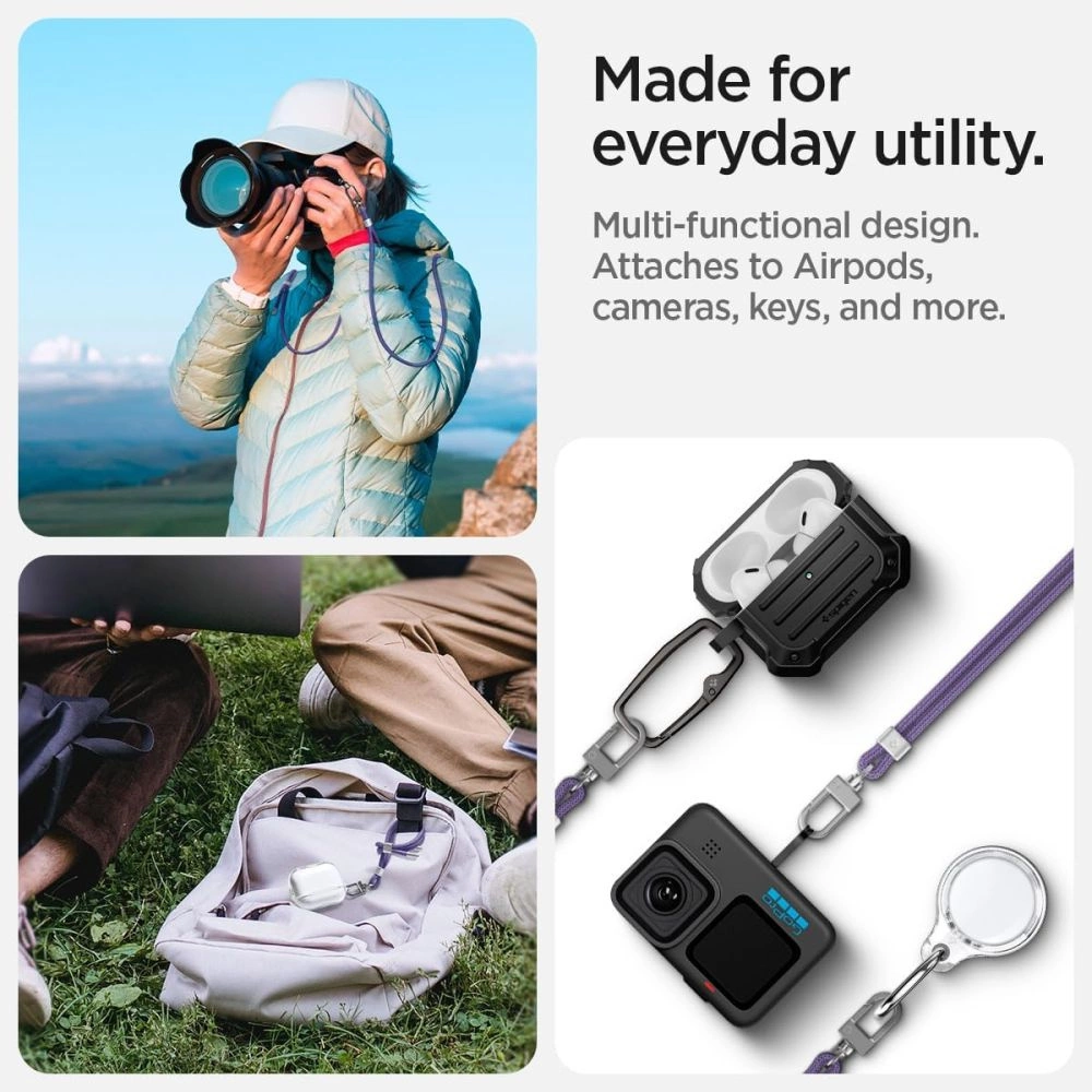 Spigen Universal Set Lanyard and Pendant - Purpleeng