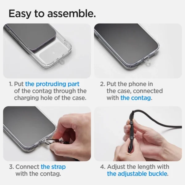 Spigen Universal Set Lanyard and Pendant - Purpleeng