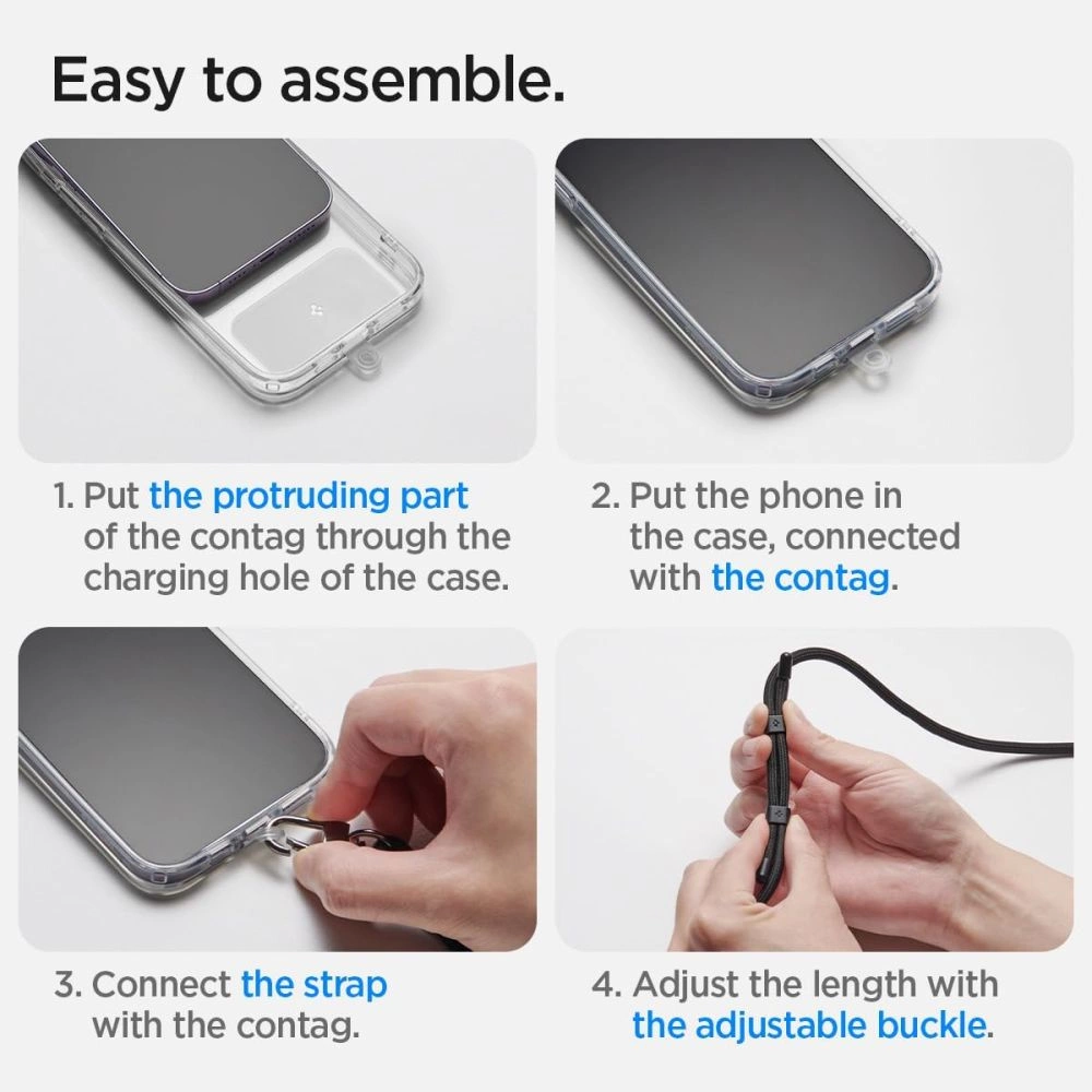 Spigen Universal Set Lanyard and Pendant - Purpleeng