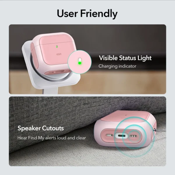 ESR Orbit Halolock MagSafe case for AirPods 4 - pinkeng