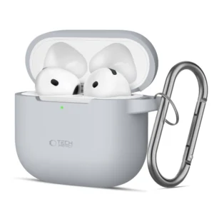 Tech-Protect Silicone Hook Case for AirPods 4 - Grayeng