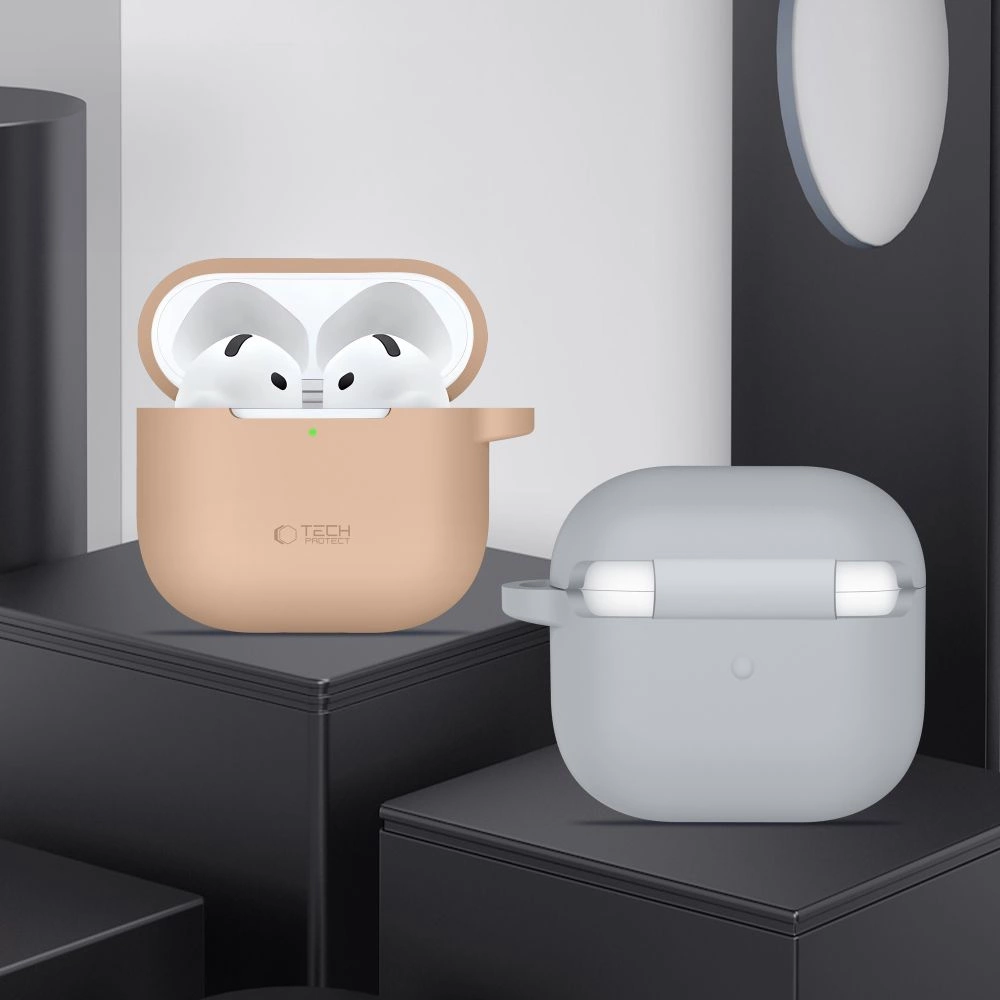 Tech-Protect Silicone Hook Case for AirPods 4 - Grayeng