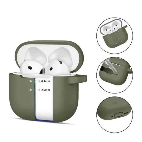 Tech-Protect Silicone Hook Case for AirPods 4 - Greeneng