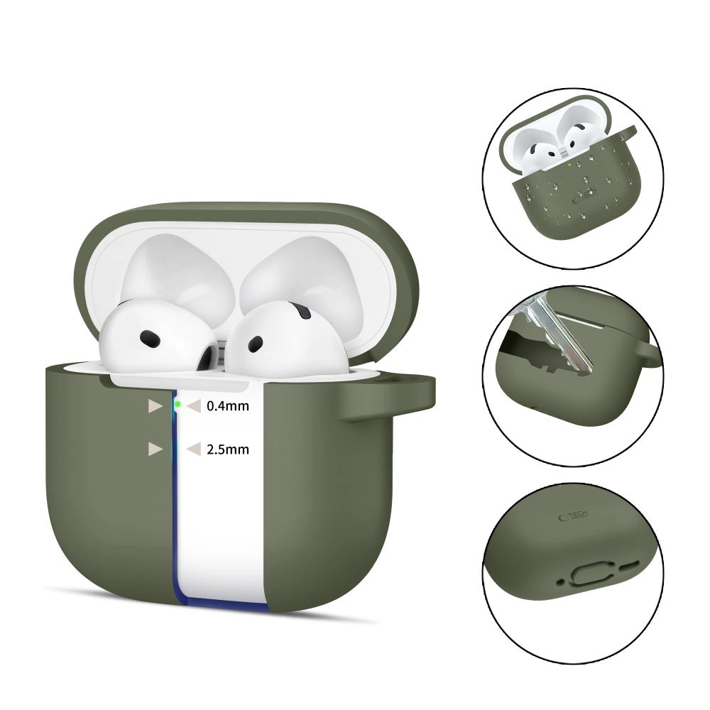 Tech-Protect Silicone Hook Case for AirPods 4 - Greeneng