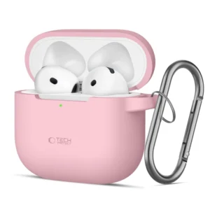 Tech-Protect Silicone Hook Case for AirPods 4 - Pinkeng