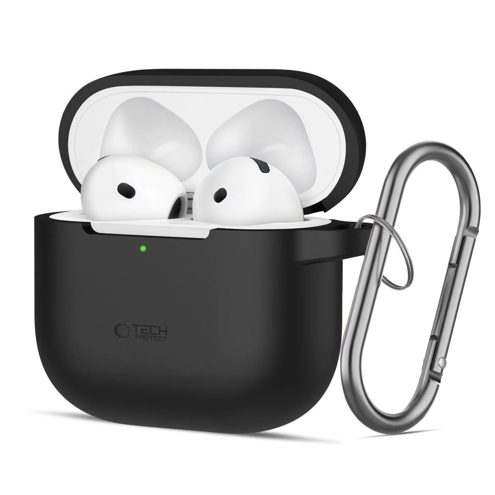 Tech-Protect Silicone Hook Case for AirPods 4 - Blackeng