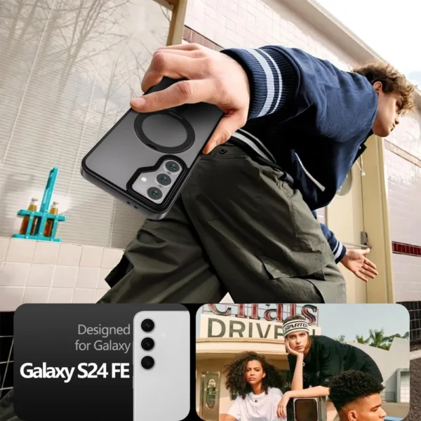 Tech-Protect MagRing MagSafe case for Samsung Galaxy S24 FE - blackeng