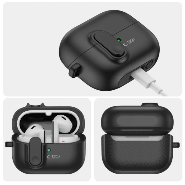 Tech-Protect Slim Hook Case for Samsung Galaxy Buds 3 / 3 Pro - Blackeng