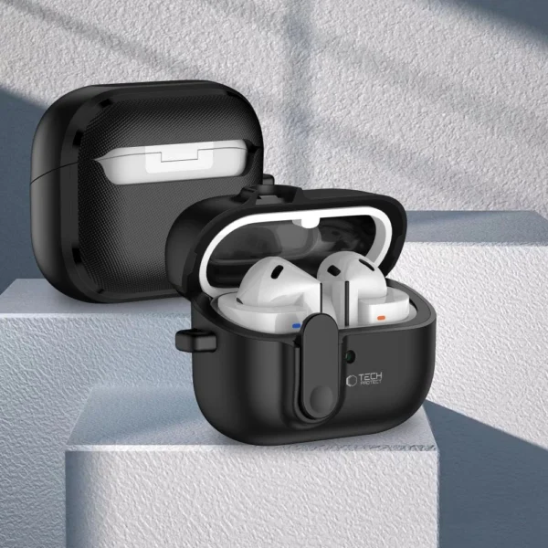 Tech-Protect Slim Hook Case for Samsung Galaxy Buds 3 / 3 Pro - Blackeng