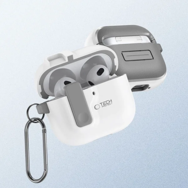 Tech-Protect Slim Hook Case for AirPods 4 - Whiteeng