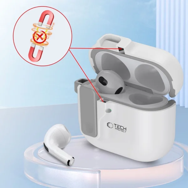 Tech-Protect Slim Hook Case for AirPods 4 - Whiteeng