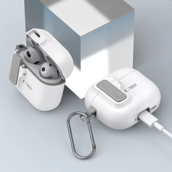 Tech-Protect Slim Hook Case for AirPods 4 - Whiteeng