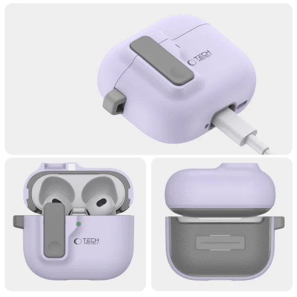 Tech-Protect Slim Hook Case for AirPods 4 - Purpleeng