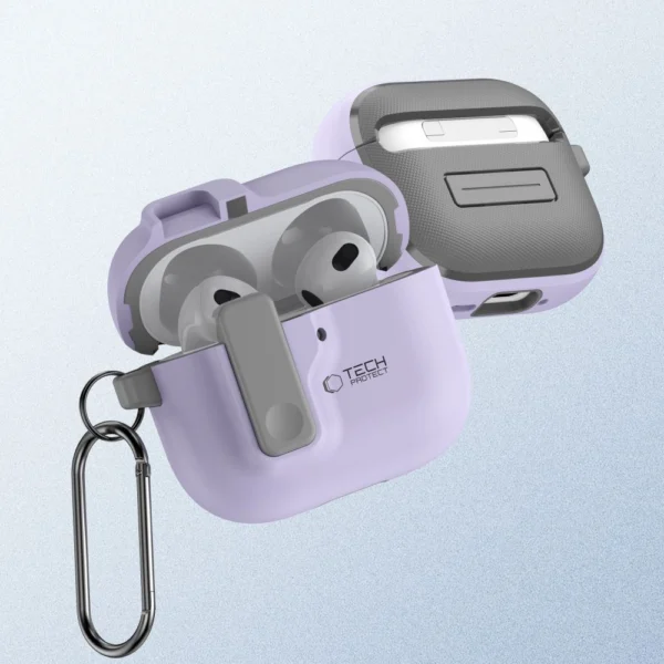 Tech-Protect Slim Hook Case for AirPods 4 - Purpleeng