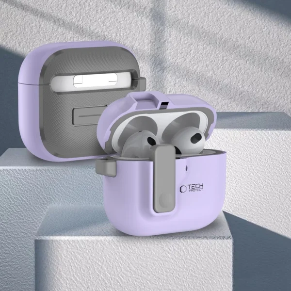 Tech-Protect Slim Hook Case for AirPods 4 - Purpleeng