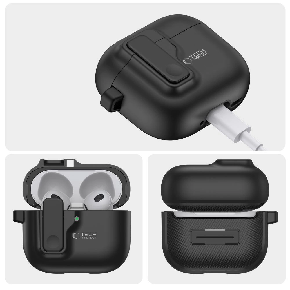 Tech-Protect Slim Hook Case for AirPods 4 - Blackeng