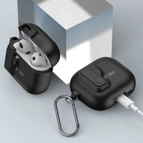 Tech-Protect Slim Hook Case for AirPods 4 - Blackeng