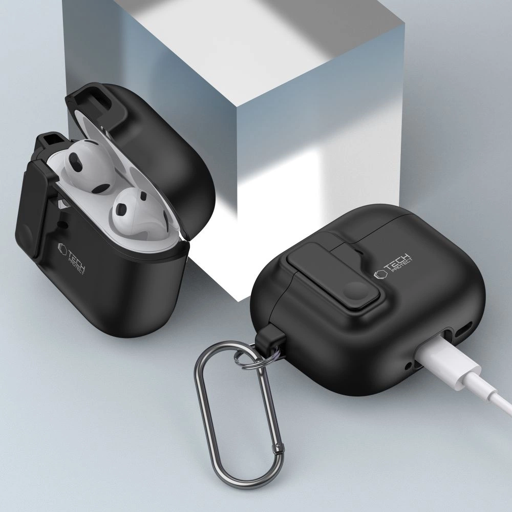 Tech-Protect Slim Hook Case for AirPods 4 - Blackeng