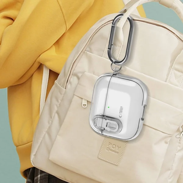 Tech-Protect Slim Hook Case for AirPods 4 - Cleareng