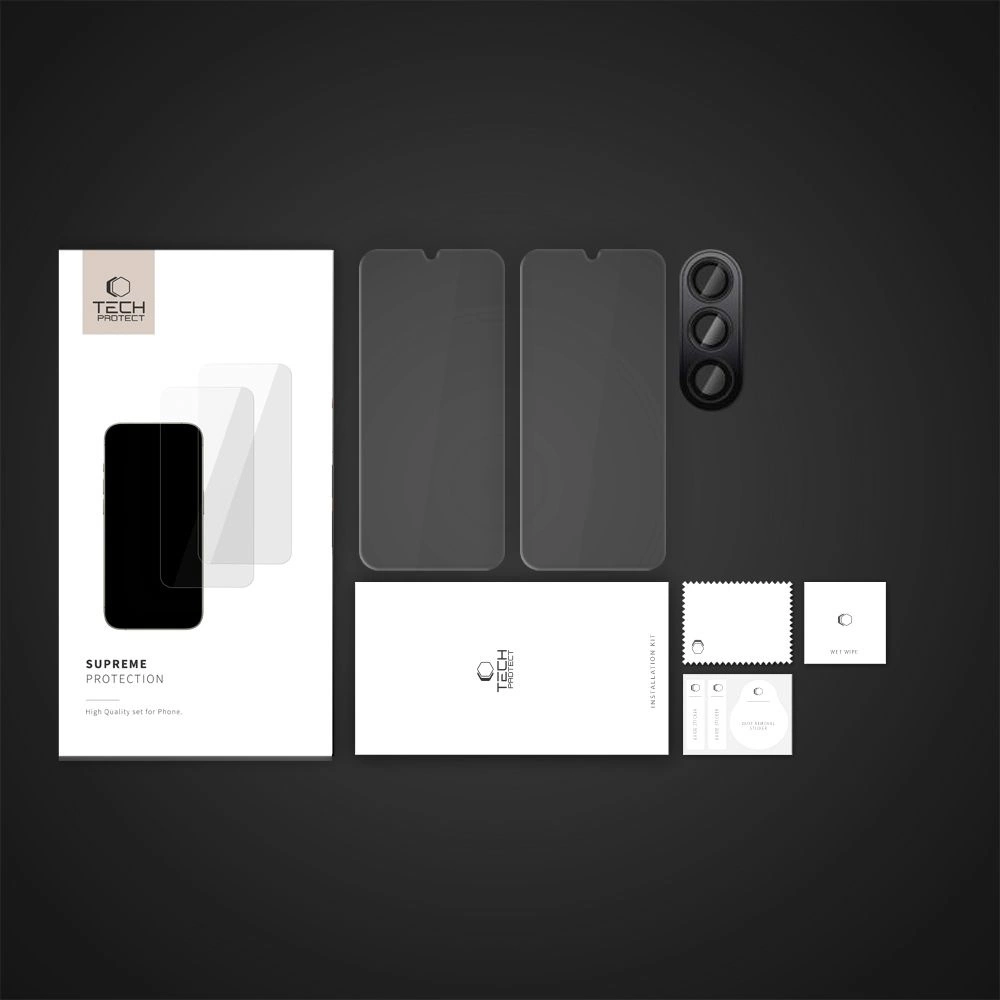 Tech-Protect Supreme Set Tempered Glass for Samsung Galaxy A16 4G / 5G - Transparenteng