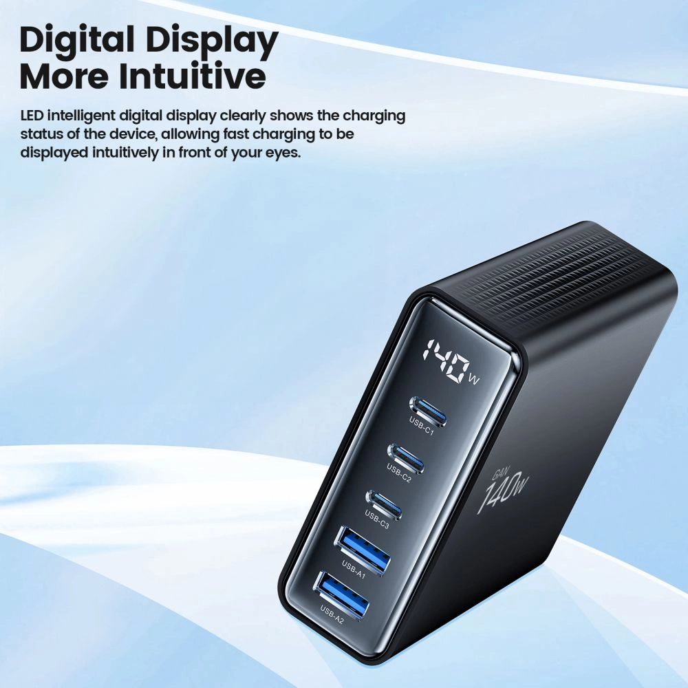 Tech-Protect DC140W-GAN 5-PORT PD140W/QC3.0 Charging Station - Blackeng