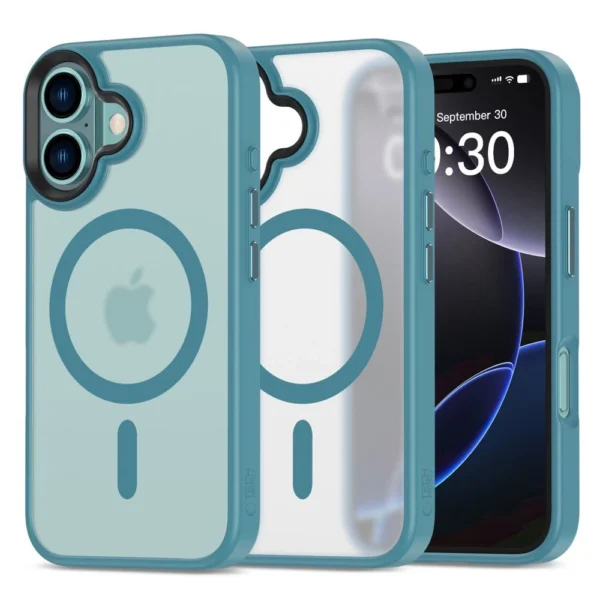 Tech-Protect MagMat MagSafe iPhone 16 Case - Blueeng