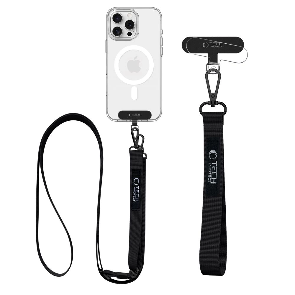 Tech-Protect C65 Rope Crossbody Leash - Blackeng