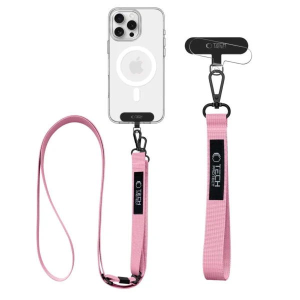 Tech-Protect C65 Rope Crossbody Leash - Pinkeng