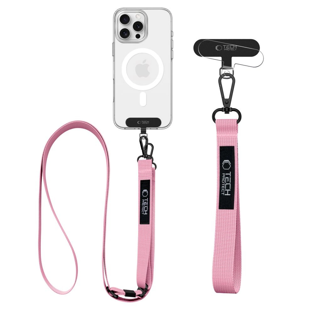 Tech-Protect C65 Rope Crossbody Leash - Pinkeng
