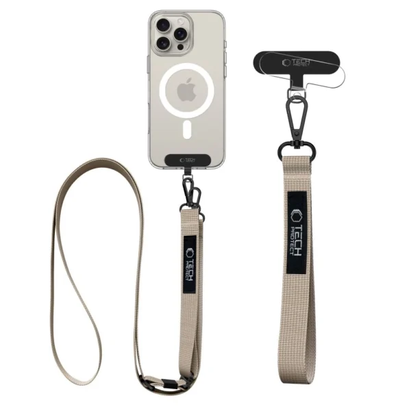 Tech-Protect C65 Rope Crossbody Leash - Beigeeng